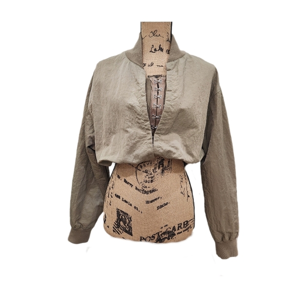 MABLE GAIA LONG SLEEVE TWO WAY JACKET,Olive, Womens Medium,(listing As) - Picture 5 of 14